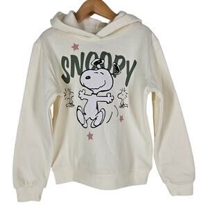 PEANUTS BY HYBRID APPAREL GIRL’S HAPPY SNOOPY HOODIE – SIZE XXS (4/5) – CREAM